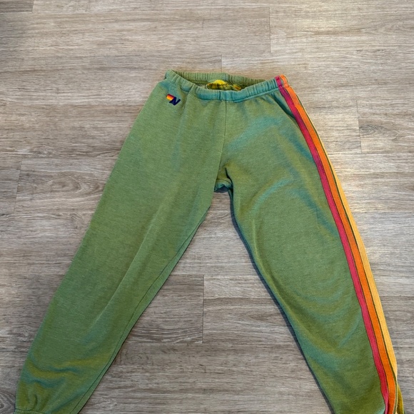 Aviator Nation 5 Stripe Joggers in green - Picture 2 of 6